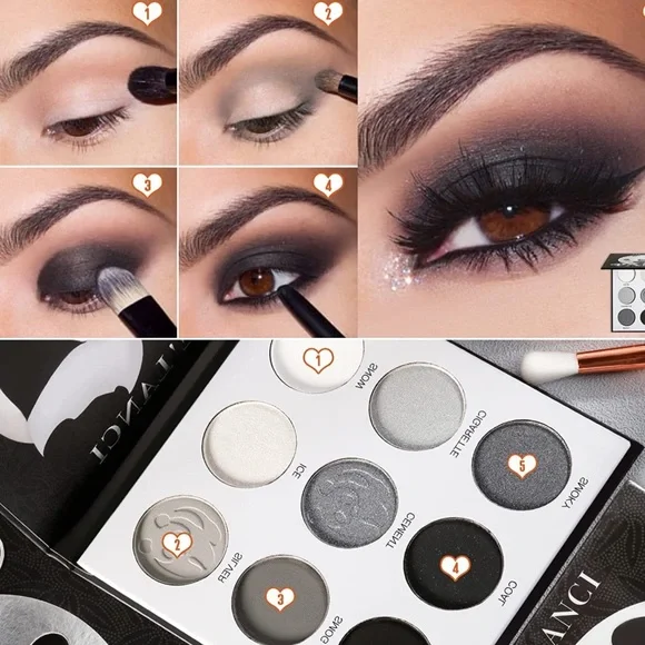 NEW 9 Color Smokey Eye shadow Palette NO OFFERS‼️goth makeup punk - Picture 3 of 5